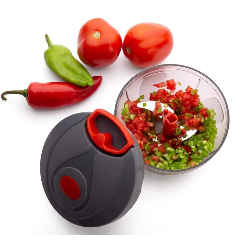 Manual Food Chopper, Compact & Powerful Hand Held Vegetable Chopper / Blender