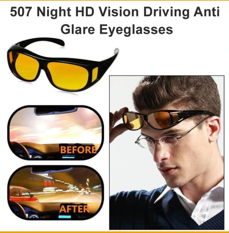 Night HD Vision Driving Anti Glare Eyeglasses