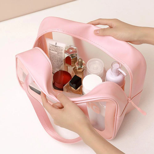 3-Piece Clear Toiletry Wash Bag Set