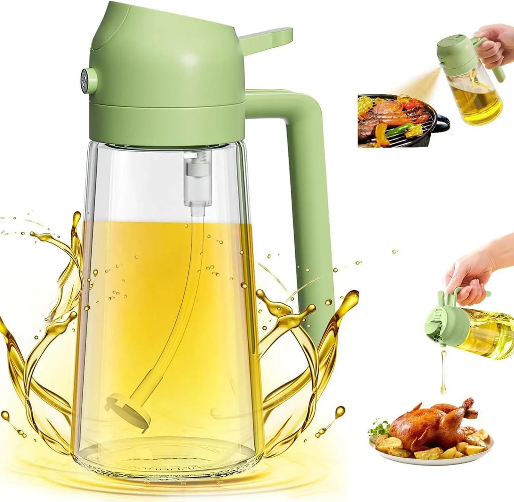 2-in-1 Glass Oil Sprayer and Dispenser Bottle