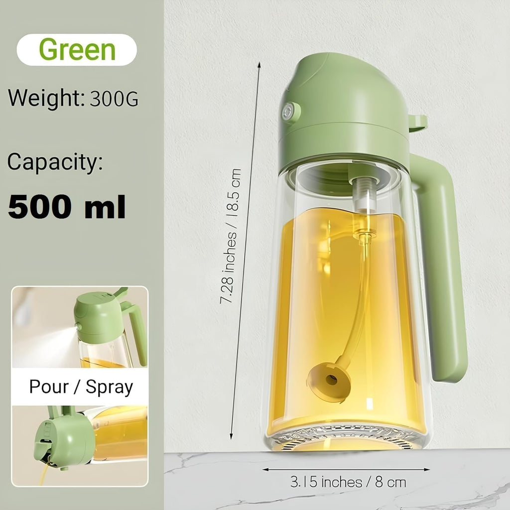 2-in-1 Glass Oil Sprayer and Dispenser Bottle